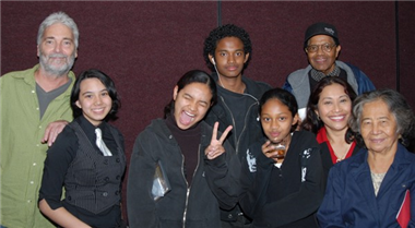 "Sugar Water" director Billiemarie Robinson and friends from Cleveland High.